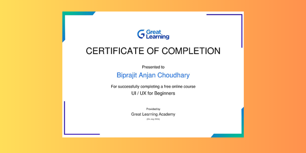 UI/UX for Beginners Certificate